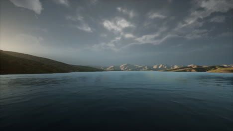Beautiful-calm-lake-with-sunset